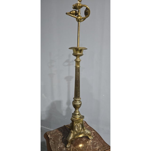 Church Candlestick Table Lamps, 1920, Set of 2 For Sale - Image 4 of 7