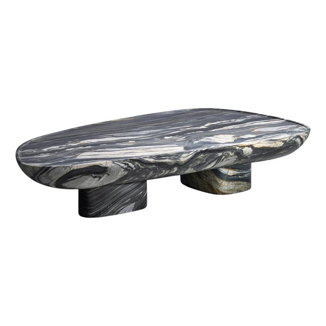 Shell Calacatta Midnight Coffee Table by Etamorph For Sale