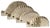 Italian Hedgehogs in Travertine attributed to Fratelli Mannelli, 1970s, Set of 4 For Sale