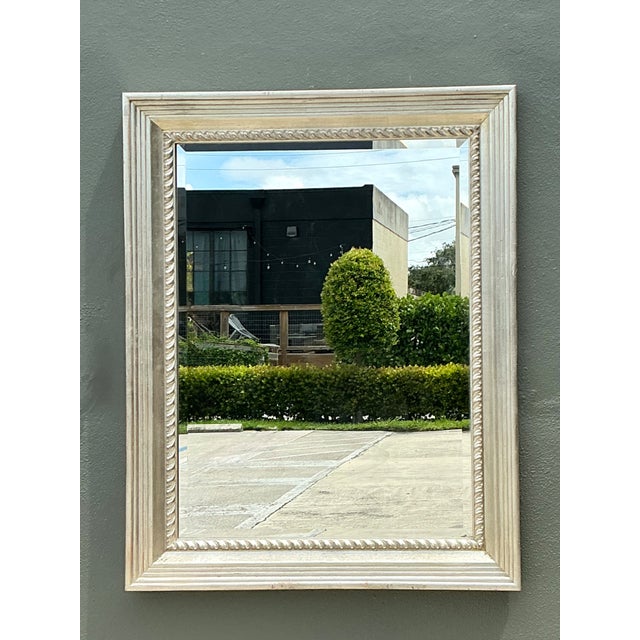 Vintage Carved Wood and Mirrored Glass Mirror For Sale In West Palm - Image 6 of 12