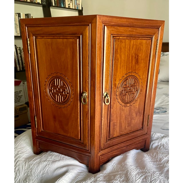 1960s Vintage Six-Sided Drum Rosewood Side Table For Sale - Image 10 of 10