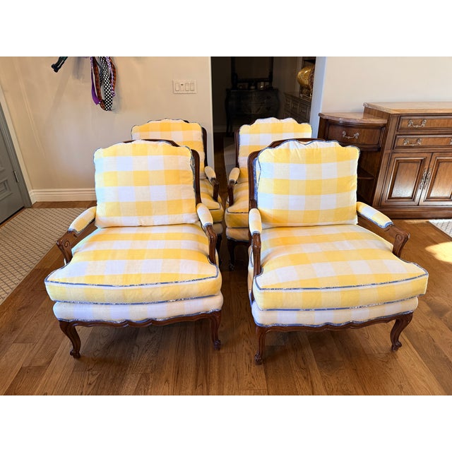 Sherrill Furniture Bergere Chairs For Sale - Image 4 of 5