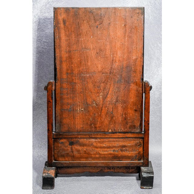 Incredible Large Antique Carved Wood Chinese Asian Table Screen Home Decor Chinoiserie For Sale - Image 15 of 17