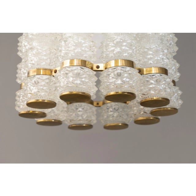 1950s Pendant in Crystal and Brass, 1960 For Sale - Image 5 of 6