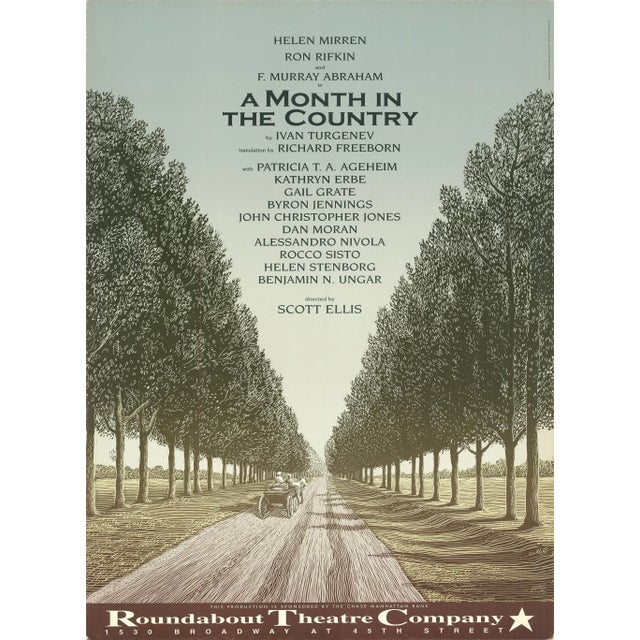 A Month in the Country by Scott McKowen, Unsigned 1995 Offset Lithograph.22 x 14 inches