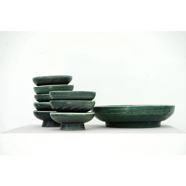 Ceramic Bowl set from Tapis Vert, 1950s, Set of 9 For Sale - Image 13 of 15