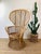 Gio Ponti Vintage 1960s Rattan Peacock Style Chair Italian Modern Gio Ponti Style For Sale - Image 4 of 10