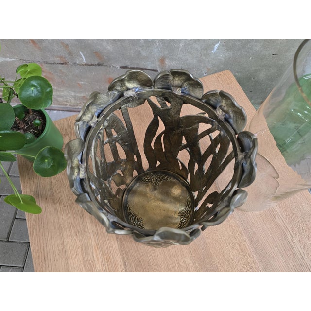 Bronze Floral Umbrella Stand, 1970s For Sale - Image 10 of 12