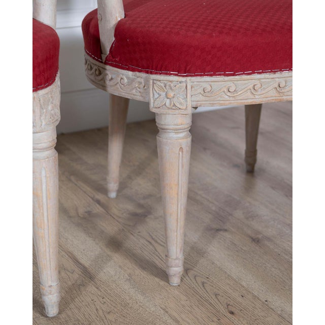 Pair of Swedish Gustavian Armchairs with Original Paint, circa 1820 For Sale - Image 11 of 14