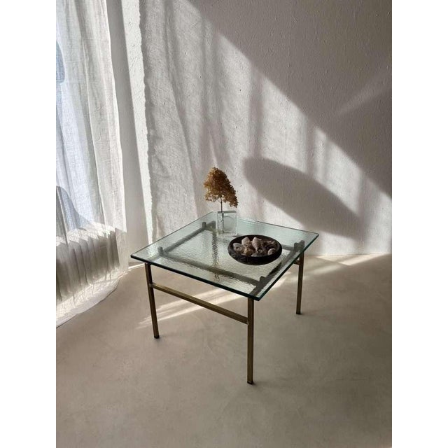 Swedish Brass Coffee Table with Marbled Glass Top, 1960s For Sale - Image 13 of 13