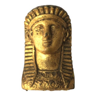 Egyptian Pharaoh Bust Fragment Piece Decorative Object For Sale