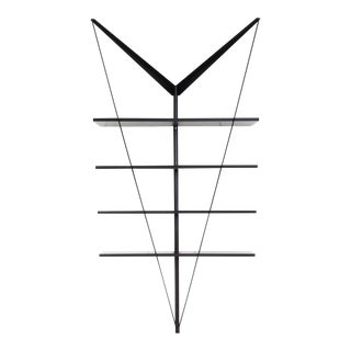 Postmodern V-Shaped Metal Shelving Unit For Sale
