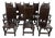 Set of 12 Monumental Spanish Colonial Revival Leather Dining Chairs For Sale