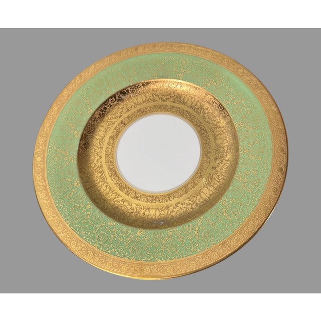 Set of 8 Selb Bavaria Hutschenreuther Gilt Decorated 10-7/8" Dinner Plates For Sale - Image 9 of 12