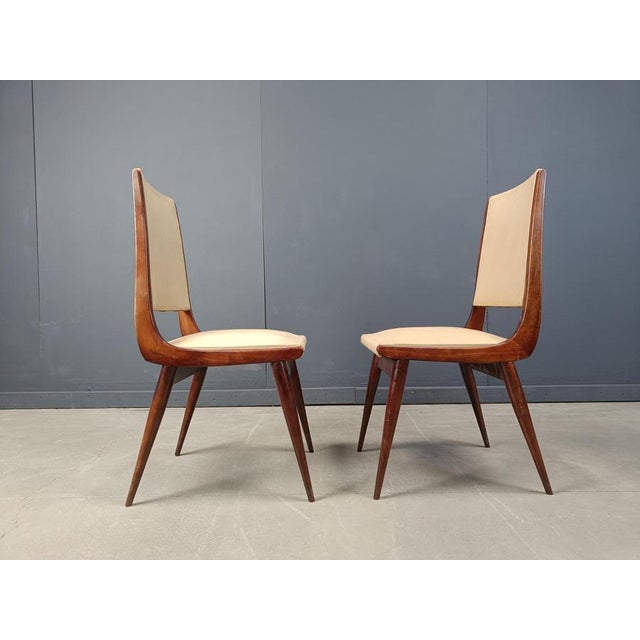 Mid-Century Italian Dining Chairs, 1950s, Set of 6 For Sale - Image 4 of 13