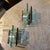 Green Two 1960s Space Age Steel and Heavy Glass Wall Sconces by Veca For Sale - Image 8 of 10