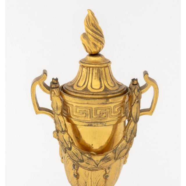 French Empire Bronze Candlestick-Cassolettes, 2 For Sale - Image 12 of 12