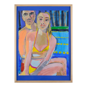 "Après Swim" Modern Poolside Figurative by Marc Foster Grant