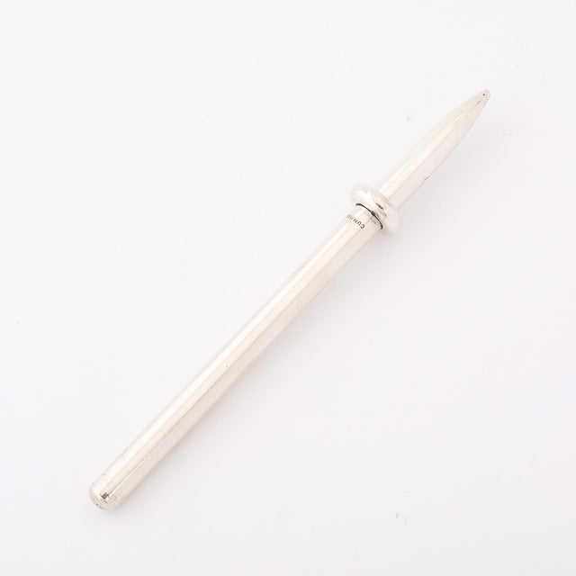 Rare Minimal Sterling Silver Ballpoint Pen, Tiffany & Co Signed Angela Cummings For Sale - Image 9 of 13