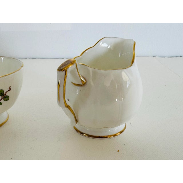 1960s Vintage 1960s Aynsley England Small Sugar & Creamer Set For Sale - Image 5 of 7