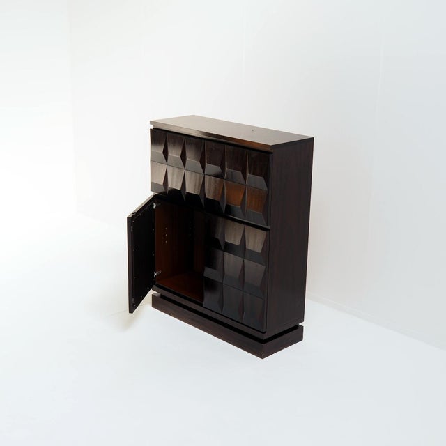 Mid-Century Modern Brutaliat Oak Cabinet from De Coene Frères, 1970s For Sale - Image 4 of 15