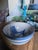 Marc Chagall Late 20th Century Signed Authentic Mary Hadley Blue and White Sailboat Bowl For Sale - Image 4 of 6
