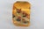 Plastic Barcelos Roosters Encased Lucite Souvenir Paperweight Amber Tinted Acrylic 5105b For Sale - Image 7 of 15