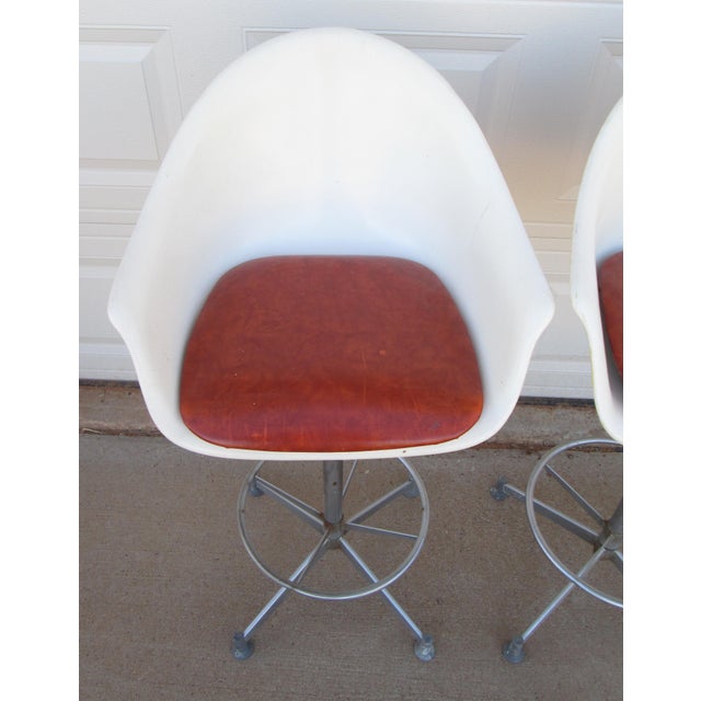 2 Hamilton Cosco Fiberglass Swivel Bar Stools For Sale - Image 10 of 18