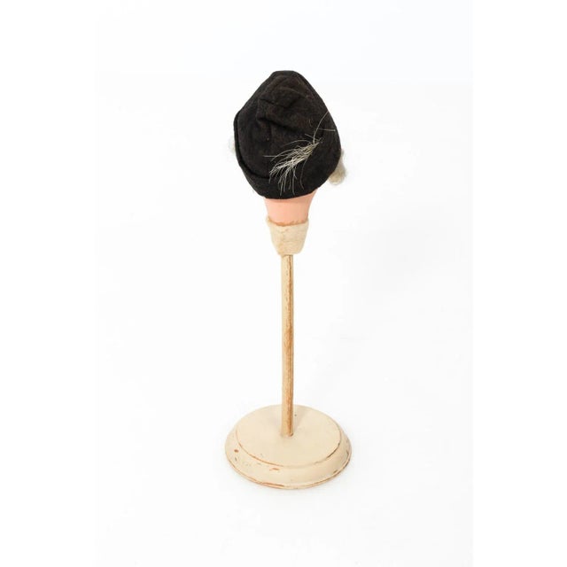 Art Deco Set of Five Papier Mache Flapper Hat Stands For Sale - Image 3 of 12