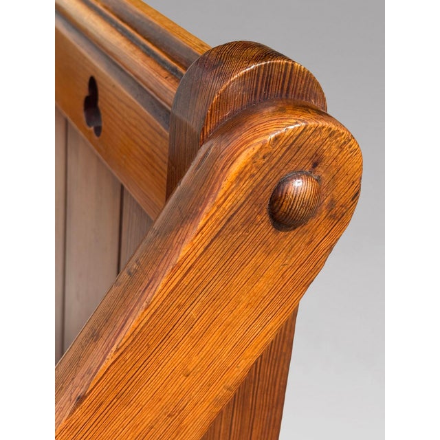 19th Century Victorian Pitch Pine Glastonbury Armchairs, 1880, Set of 2 For Sale - Image 4 of 13