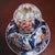 1920s Japanese Imari Style Porcelain Covered Ginger Jar Temple Jar Cherry Blossom Cobalt Blue Iron Red Gold For Sale - Image 9 of 12