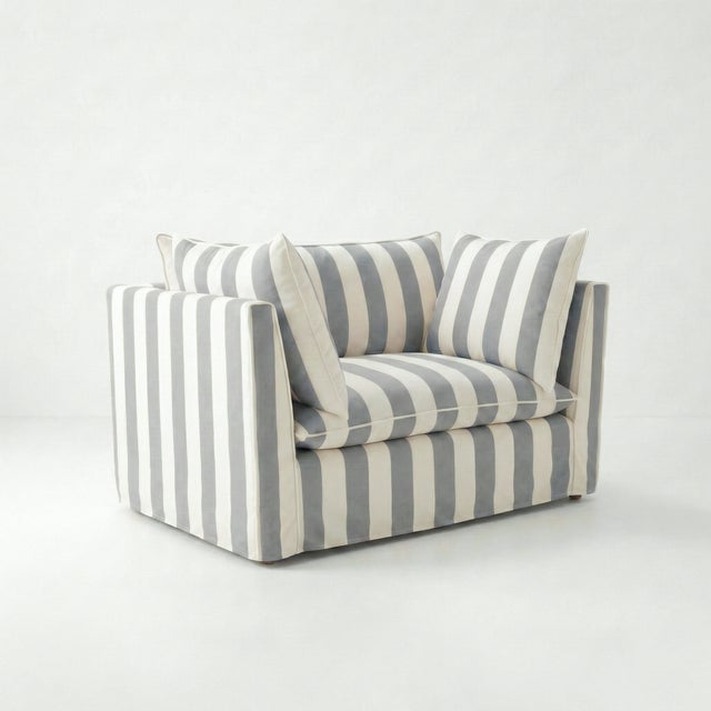 A joyous beautiful loveseat made by hand in the USA using natural materials with a large dollop of comfort. 'Tradition...