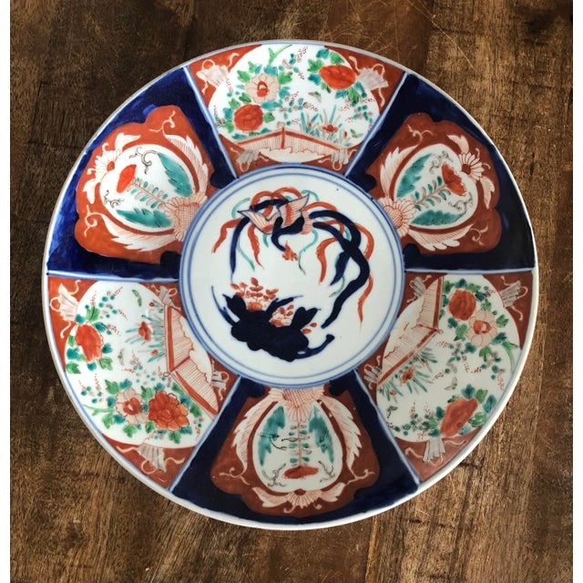 Ceramic Antique 19th Century Japanese Imari Charger For Sale - Image 7 of 8