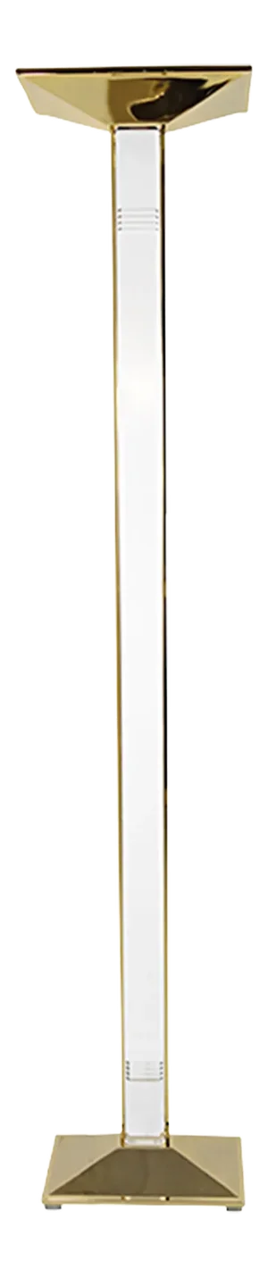 Hollywood Regency Brass and Acrylic Glass Floor Lamp