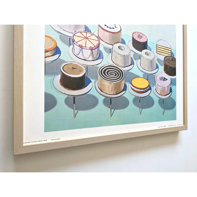 Pistachio Wayne Thiebaud Vintage 1969 Framed Fine Art Lithograph Pop Art Print " Cake Counter " 1962 For Sale - Image 8 of 12
