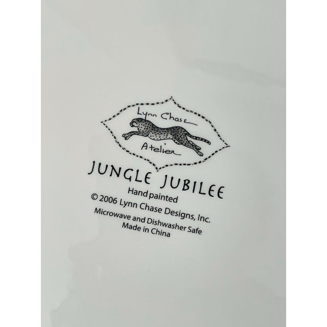 VTG Lynn Chase Jungle Jubilee Hand Painted Dinner Plates 11 1/4" Set of 4 For Sale In San Francisco - Image 6 of 7