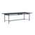 Brown Jordan Venetian 44" x 98" Dining Table - Glass Top in Sapphire For Sale