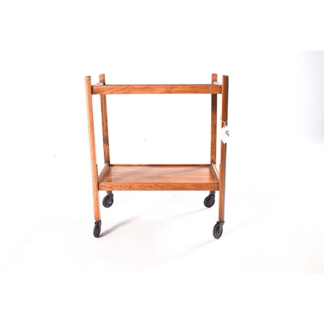 Vintage Danish Oak Tea Table, 1950s For Sale - Image 3 of 5