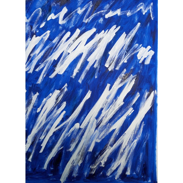 Writings No. 5 — Abstract Original Oil Painting Inspired by Cy Twombly For Sale - Image 4 of 6