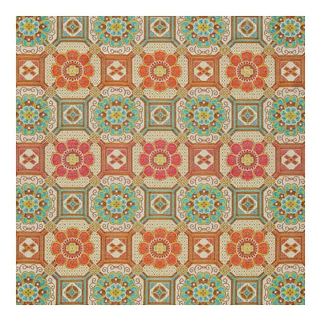 Sample - Schumacher Cloisonne Weave Fabric in Jewel For Sale