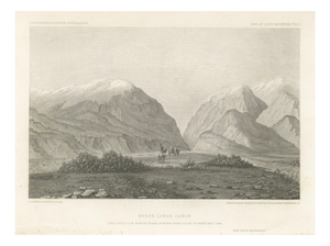 F.W. Egloffstein, Utah Landscape, Weber Canyon & Great Salt Lake Valley, 1861, Print