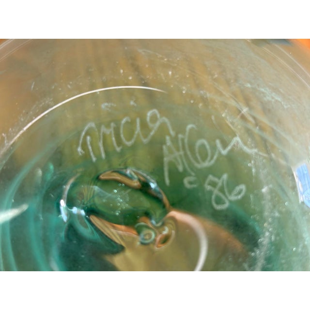 Lot of 2 Signed Studio Art Glass Vases: 1986 Tricia Allen & 1994 John Burchetta For Sale In New York - Image 6 of 9