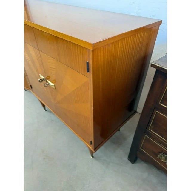 1940s French Art Deco ''Sunburst'' Sideboard or Credenzas For Sale - Image 9 of 16