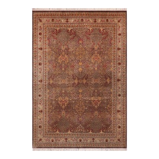 Beautiful 1990's Pak-Persian Brown/Ivory Wool Rug - 9'1'' X 12'0'' For Sale
