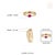 Ruby & Diamond Beaded Double Band Stacking Ring Size 6.5 Set in 14k Yellow Gold For Sale - Image 12 of 16