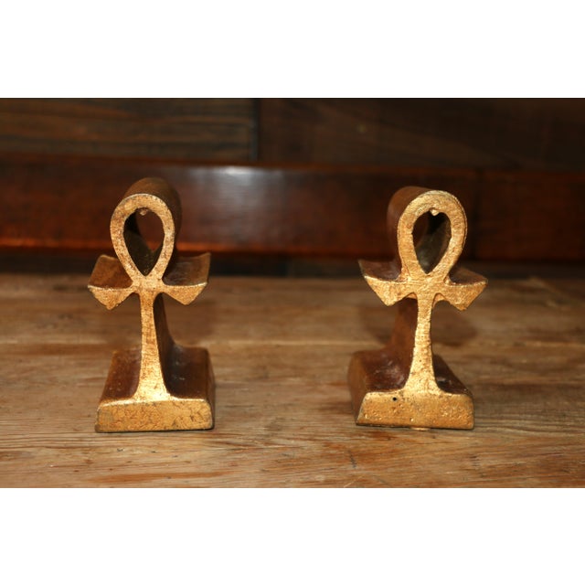 Curtis Jere Mid-Century Modern Art Ankh Bookends by C Jere, 1960s For Sale - Image 4 of 12
