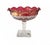 1970s Vintage Ruby Red Flash Westmoreland Glass Co Waterford Crimped Footed Compote Candy Dish 1970s For Sale - Image 5 of 6