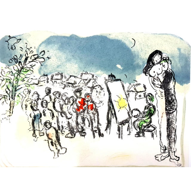 Marc chagall - original lithograph frontispiece for andré dunoyer de segonzac, and julien cain. ''humanisme actif:...