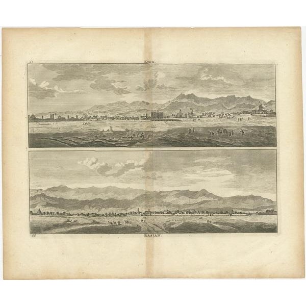Cornelis de Bruijn, Views of Qom and Kashan, Paper For Sale - Image 5 of 11