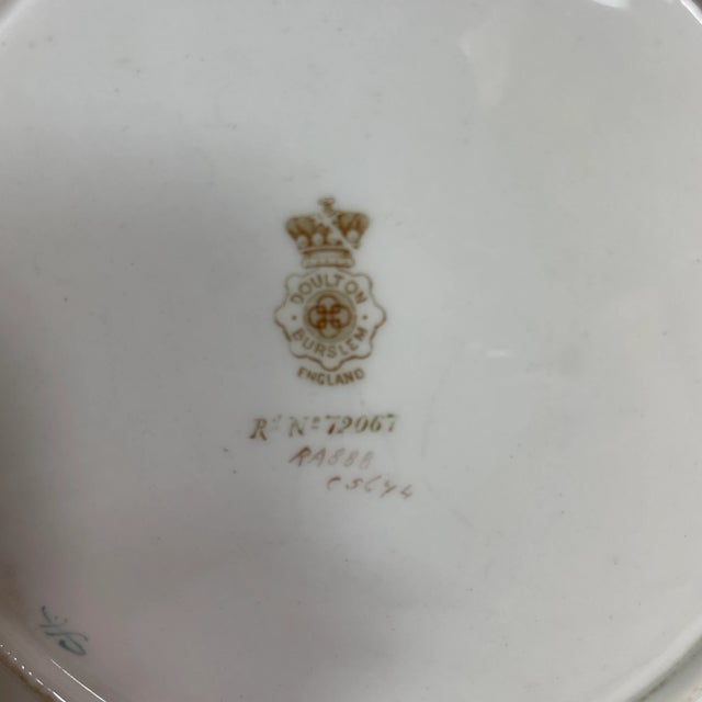 Early 20th Century Royal Doulton Burslem Plates- a Pair For Sale In Miami - Image 6 of 10